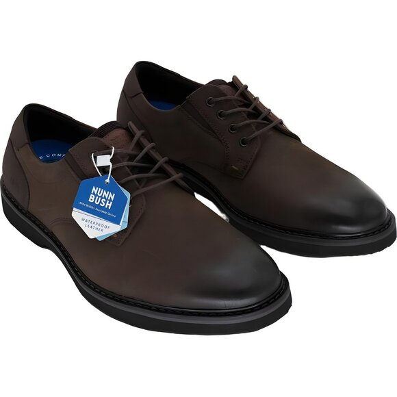 Nunn Bush Denali Waterproof Plain Toe Oxford Shoes Brown 9M main image 6